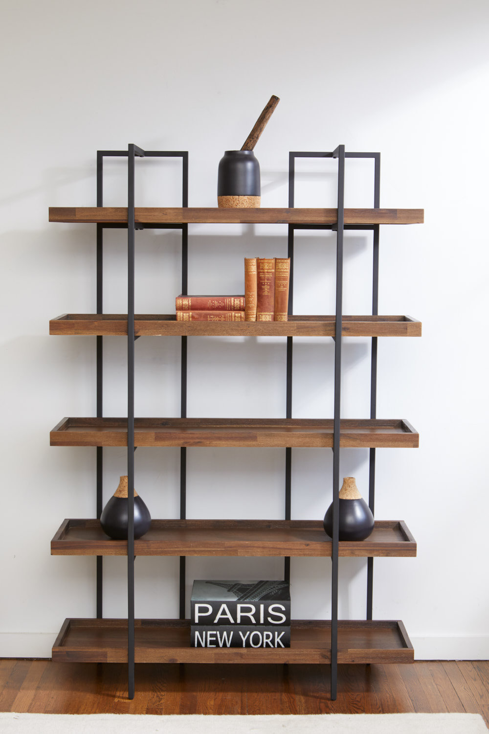 Trent Austin Design® Mclachlan 75'' H x 50'' W Steel Etagere Bookcase