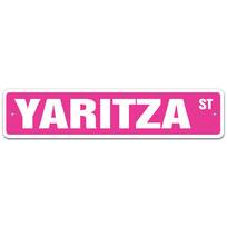 YARITZA Street Sign Childrens Name Room Decal Indoor/Outdoor