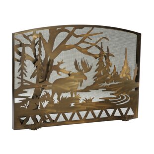 Moose Creek Single Panel Fireplace Screen By Meyda Tiffany
