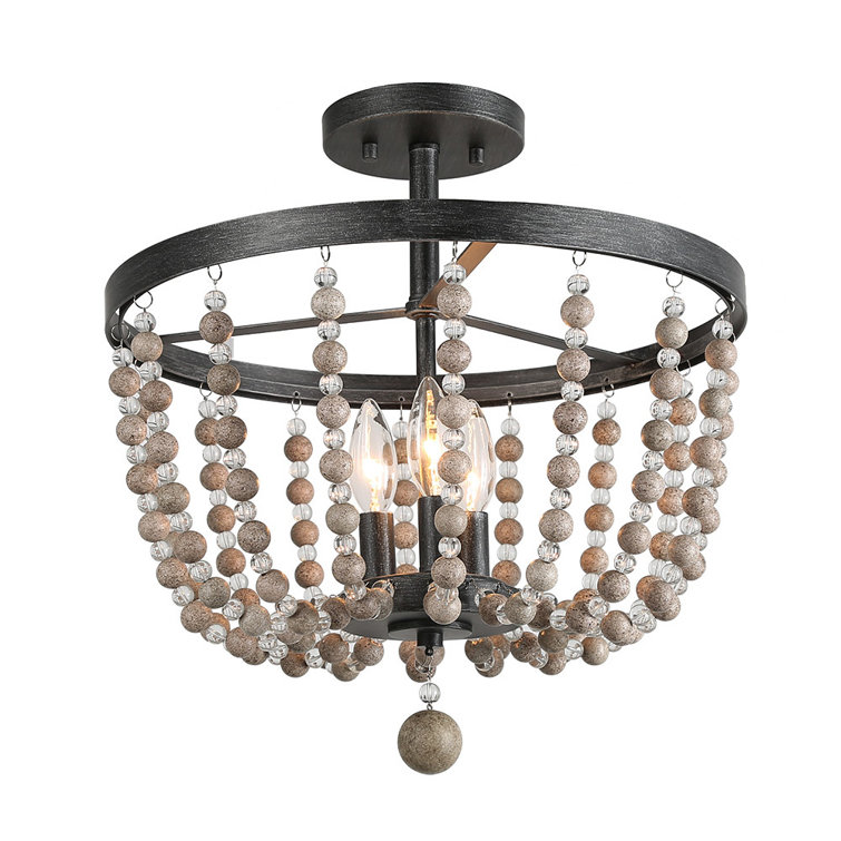Dakota Fields 3 Light Unique Statement Geometric Semi Flush Mount Reviews Wayfair