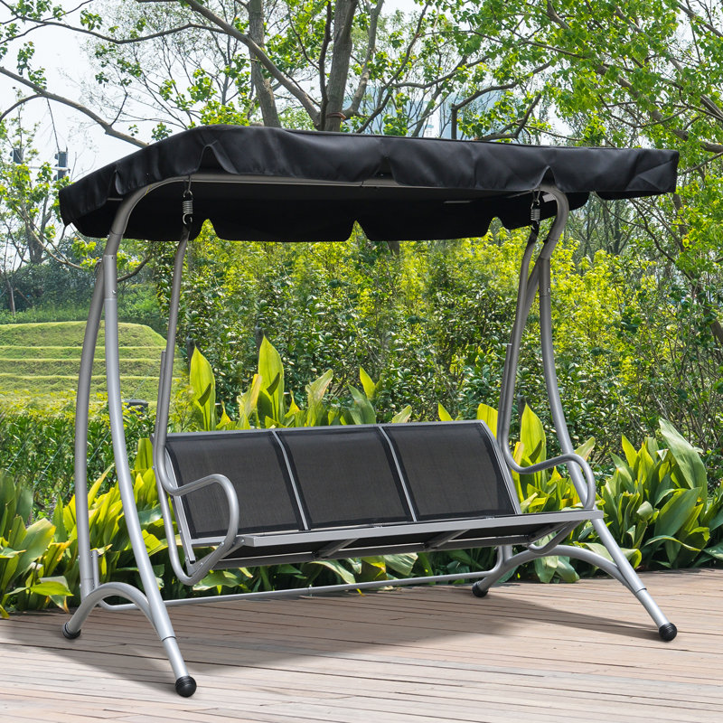 three seater garden swing