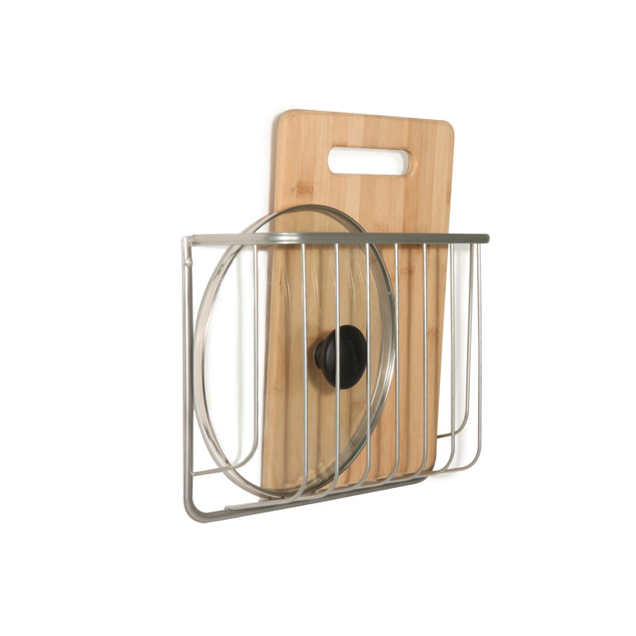 Satin Pantry And Shelves Lids Organizer Holder With Six Slots For
