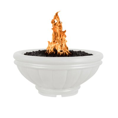 Roma Bowl Concrete Fire Pit The Outdoor Plus Finish Limestone Size