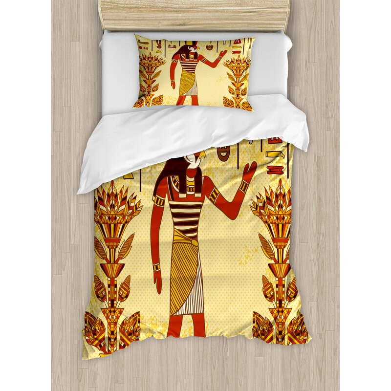 East Urban Home Ethnic Ancient Egyptian Hieroglyph With Pharaoh