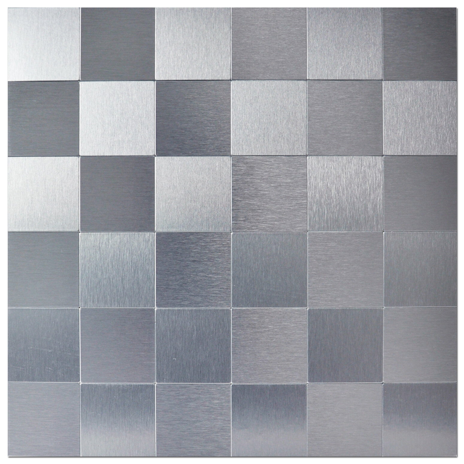 Art3d 12 X 12 Metal Peel And Stick Mosaic Tile In Gray Silver