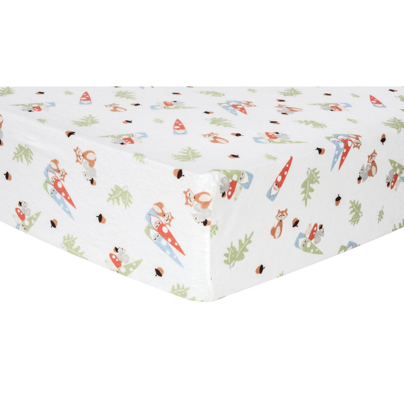 Trend Lab Forest Gnomes Deluxe Flannel Fitted Crib Sheet Wayfair