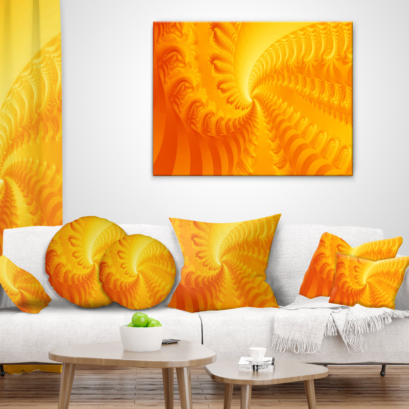 East Urban Home Designart Bright Yellow Abyss Contemporary Throw Designart Bright Yellow Abyss