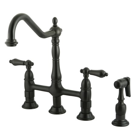 Kingston Brass Heritage Bridge Faucet With Side Spray Reviews