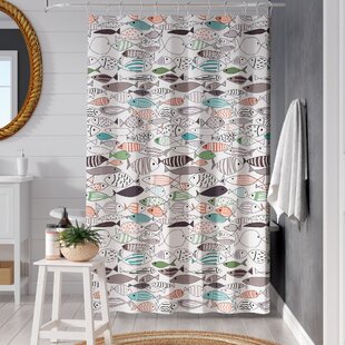Cute Goldfish Waterproof Bathroom Polyester Shower Curtain Liner Water Resistant 