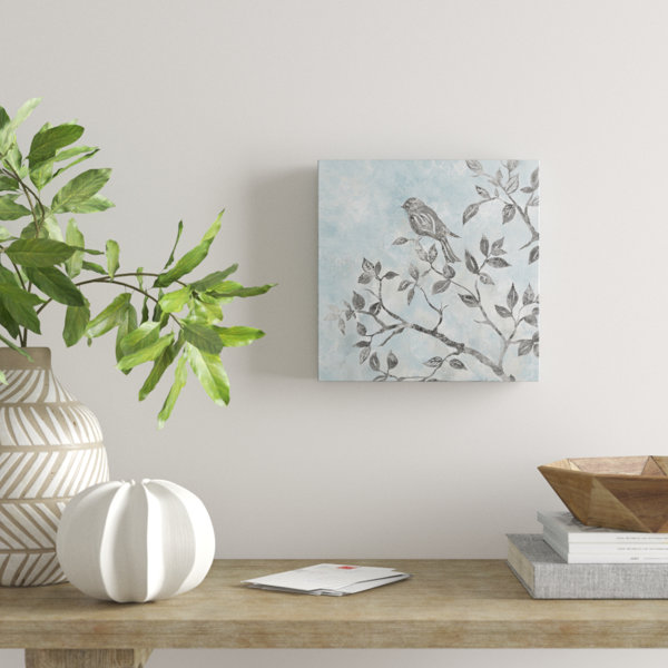 Red Barrel Studio Soft Silhouette Bird Acrylic Painting Print On