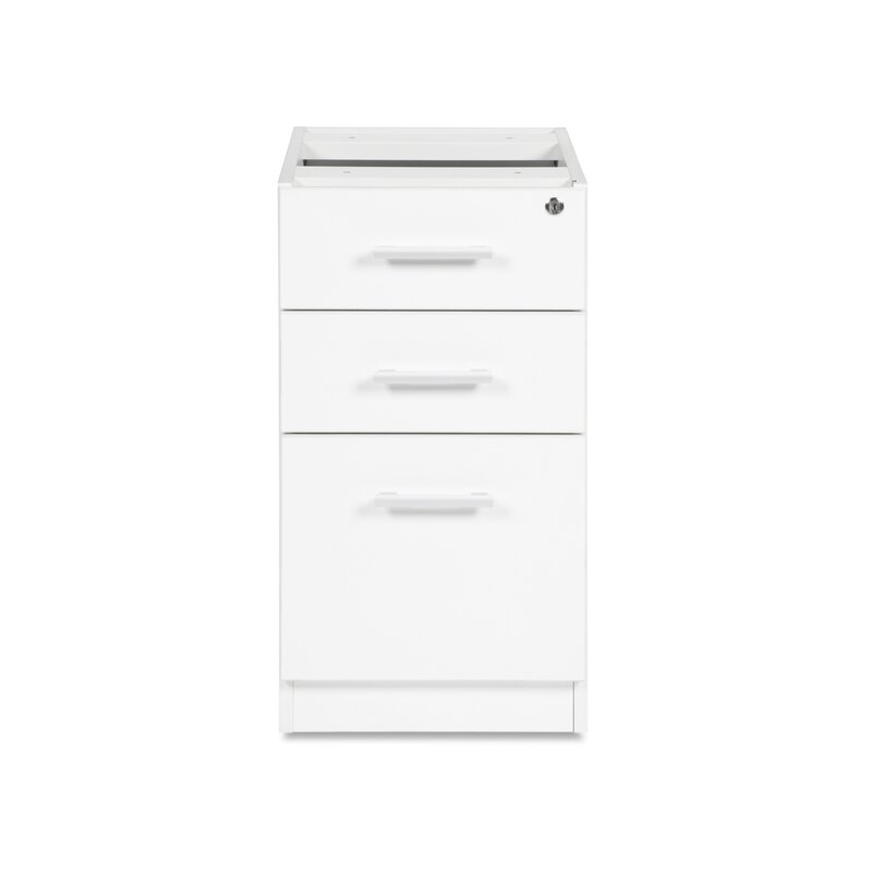 Ebern Designs Gerth Locking Pedestal 3 Drawer Vertical Filing