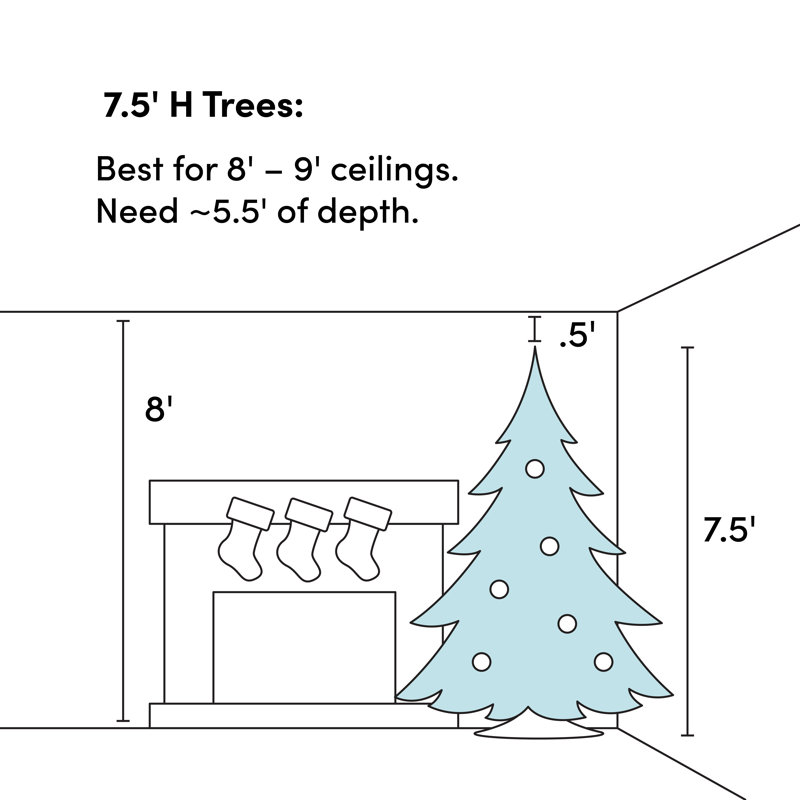 White Fir Artificial Christmas Tree With Clear White Lights Reviews Joss Main