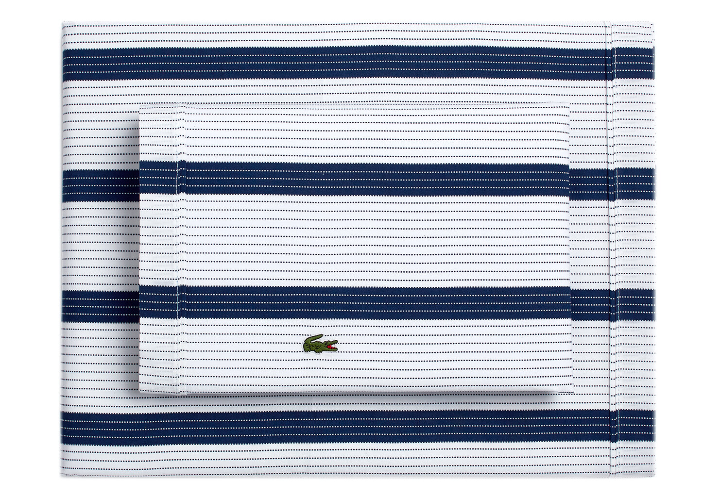 lacoste printed cotton percale queen sheet set