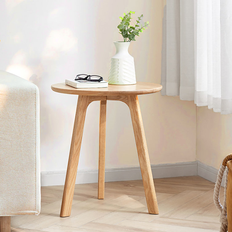 solid oak side table round