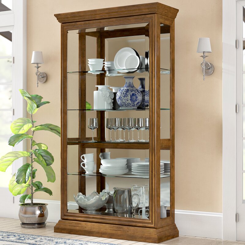 Darby Home Co Nancy Lighted Curio Cabinet Reviews Wayfair