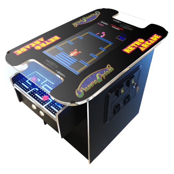 Arcade 1Up Deluxe 12-in-1 Head to Head Cocktail Table with Split Screen Street Fighter & More New 