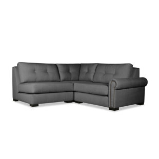 Willia Buttoned Sectional by Three Posts Find