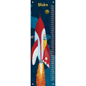 Rocket Man - Personalized Canvas Growth Chart