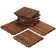 BareDecor EZ-Floor 12" x 12" Teak Wood Snap-In Deck Tiles 