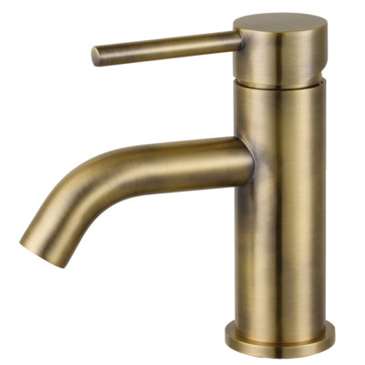 Modern Amp Contemporary Brushed Brass Bathroom Faucet
