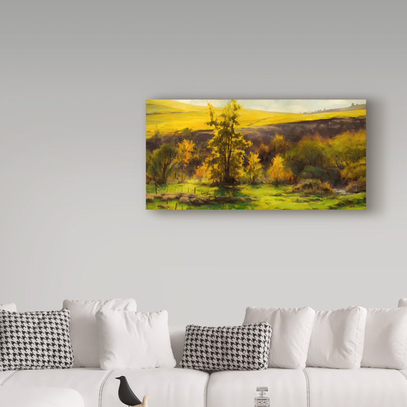 Trademark Art Gold Leaf Acrylic Painting Print On Wrapped Canvas