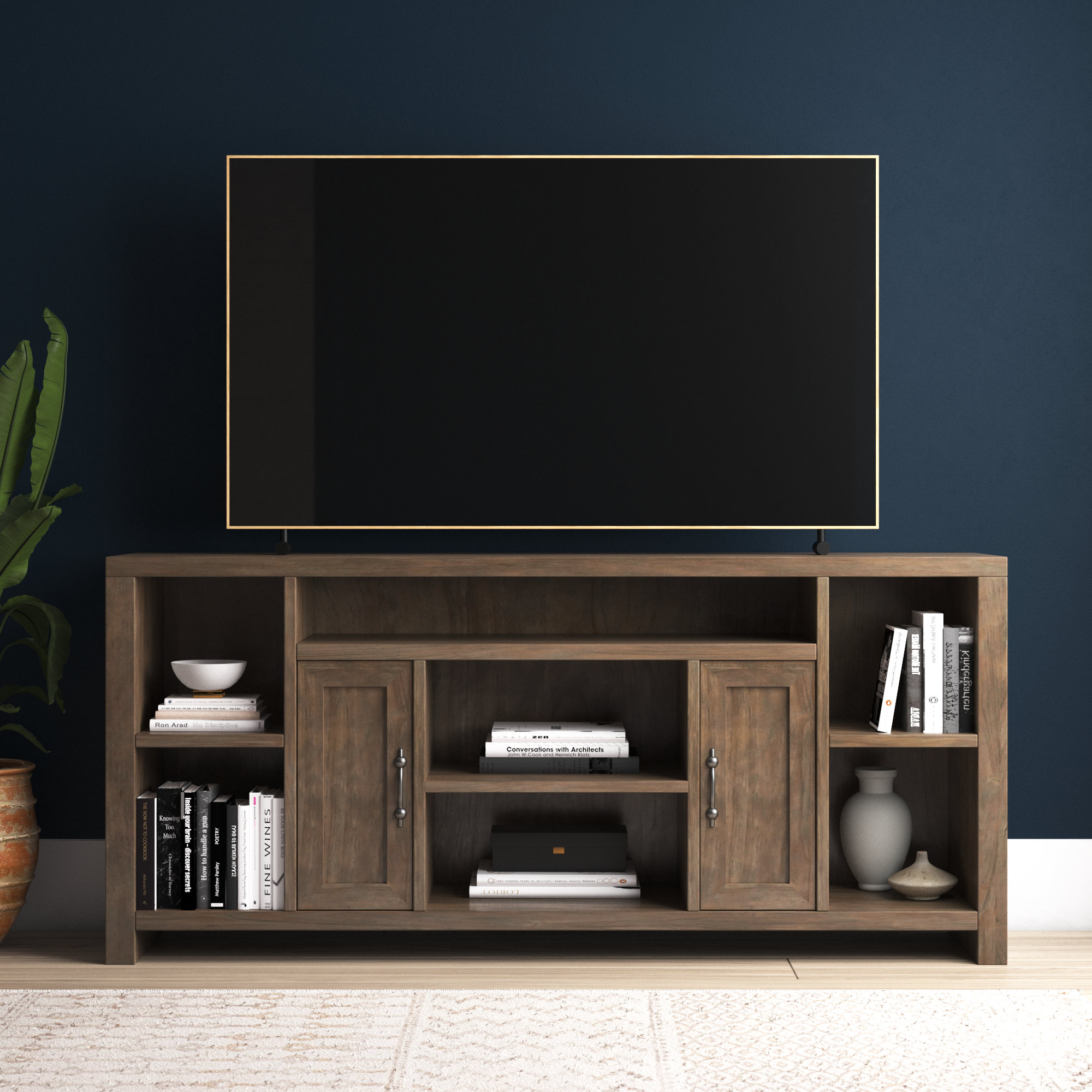 Greyleigh™ Columbia Solid Wood TV Stand for TVs up to 85" & Reviews