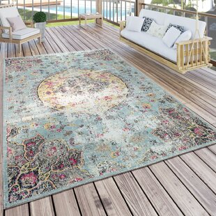 In Black And W In Indoor & Outdoor Rug With Deep-Pile Contrast And Ethnic Look