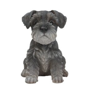 Sitting Schnauzer Puppy Statue