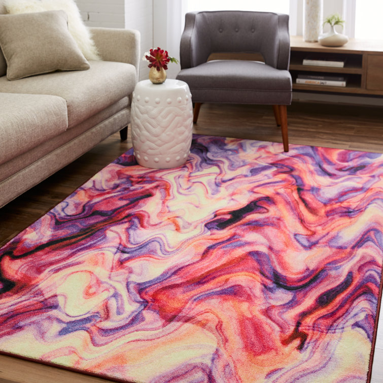 Brayden Studio® Mccready Abstract Area Rug in Purple & Reviews Wayfair