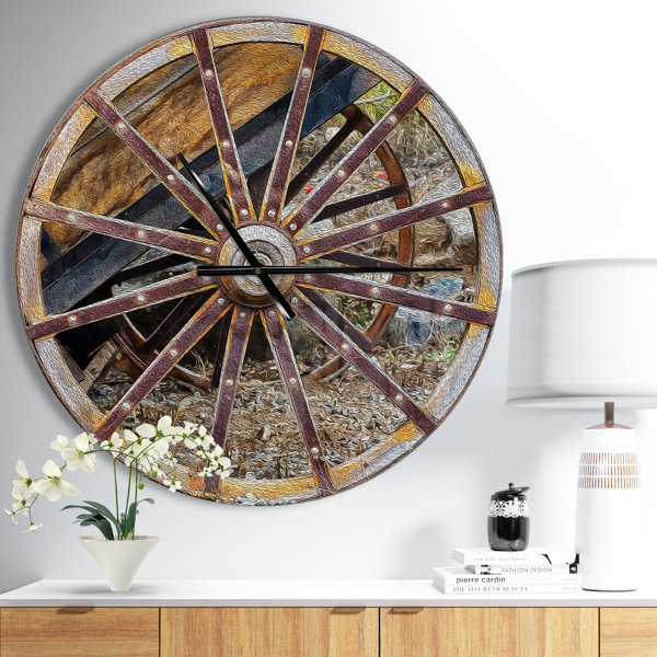 Rustic Cart With Wheels Wayfair
