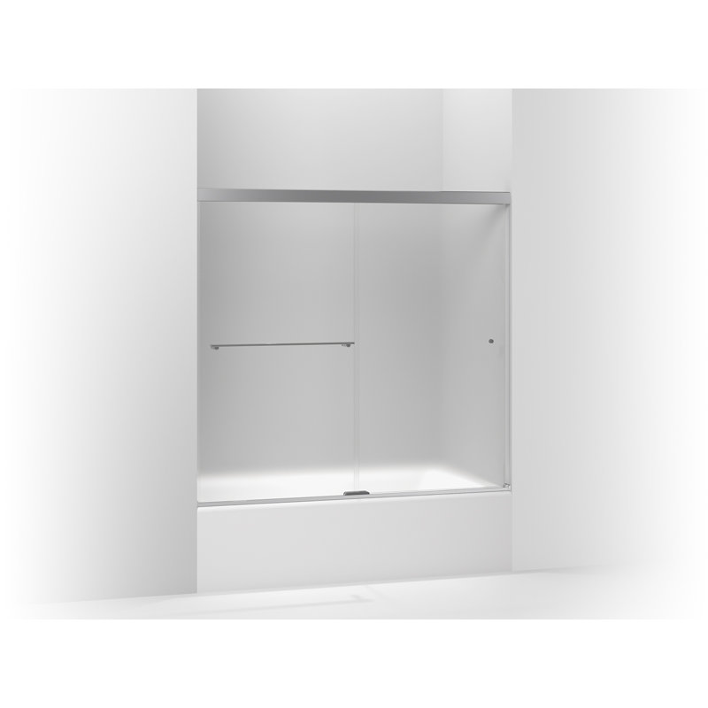 Kohler Revel Sliding Bath Door 55 5 H X 56 625 59 625 W With 0 3125 Thick Frosted Glass Wayfair
