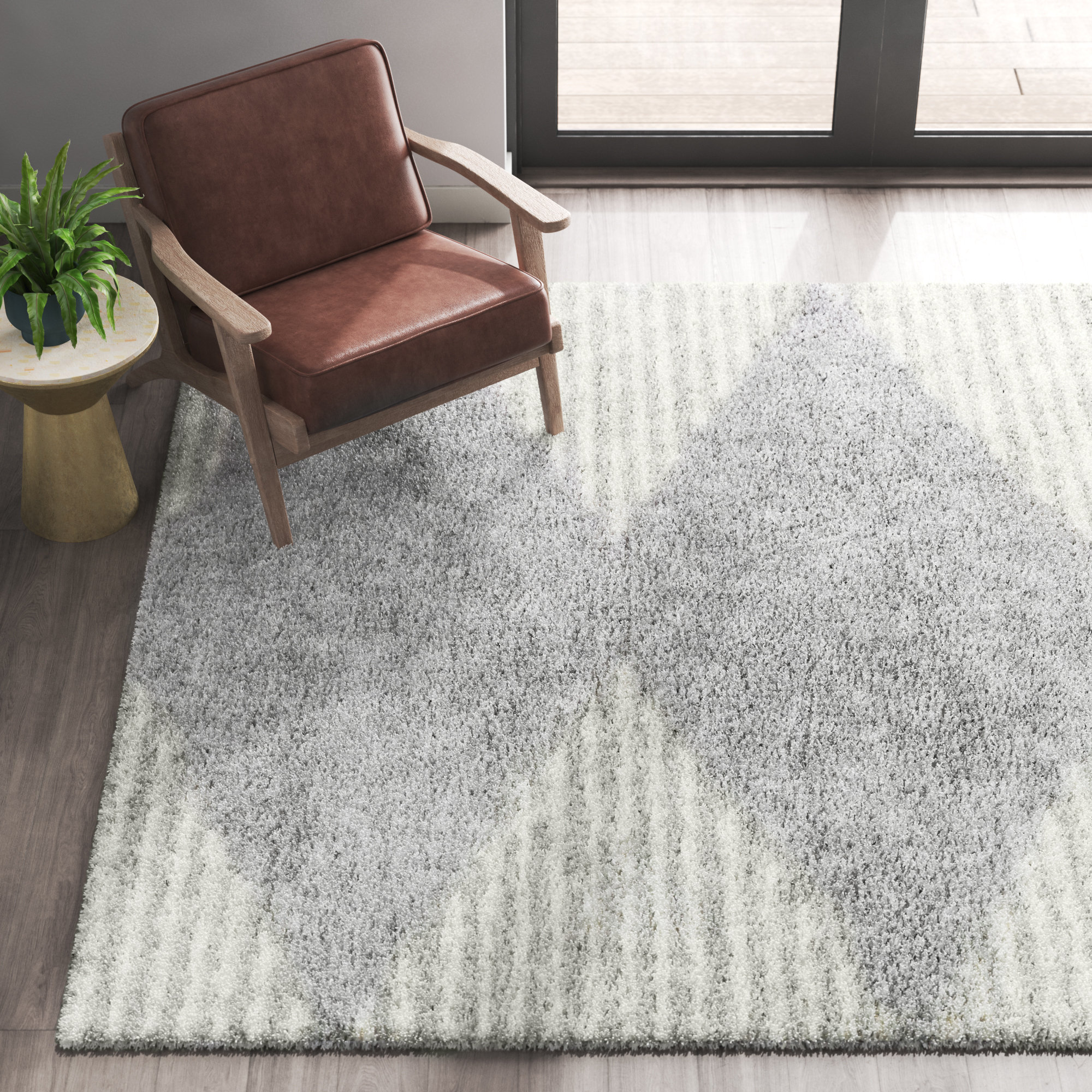Mercury Row® Teen Ashlynn Geometric Gray Area Rug & Reviews Wayfair