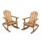 Rosecliff Heights Crossen Solid Wood Rocking Adirondack Chair | Wayfair