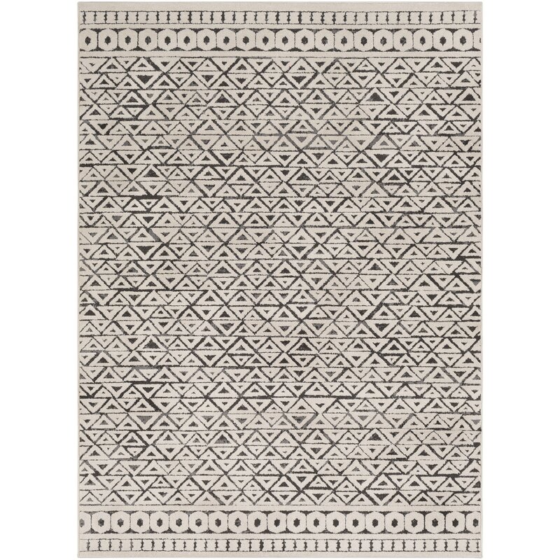 Union Rustic Calvo Geometric Gray/Charcoal Area Rug & Reviews | Wayfair