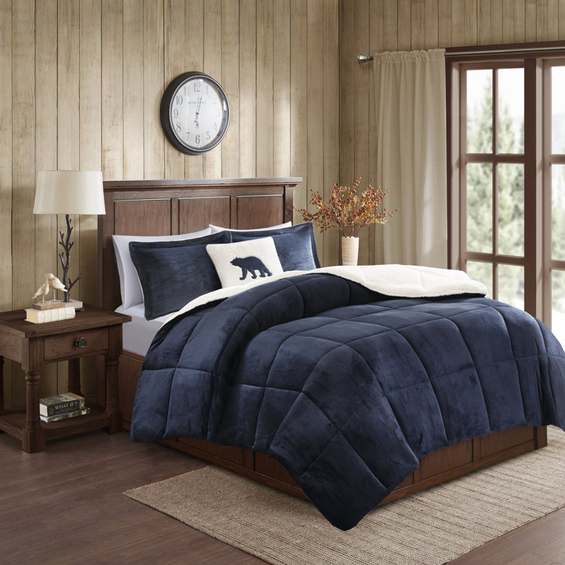 Woolrich Alton Plush To Sherpa Comforter Set Reviews Wayfair
