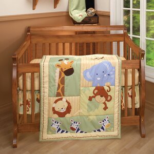 Safari Kids 3 Piece Crib Bedding Set