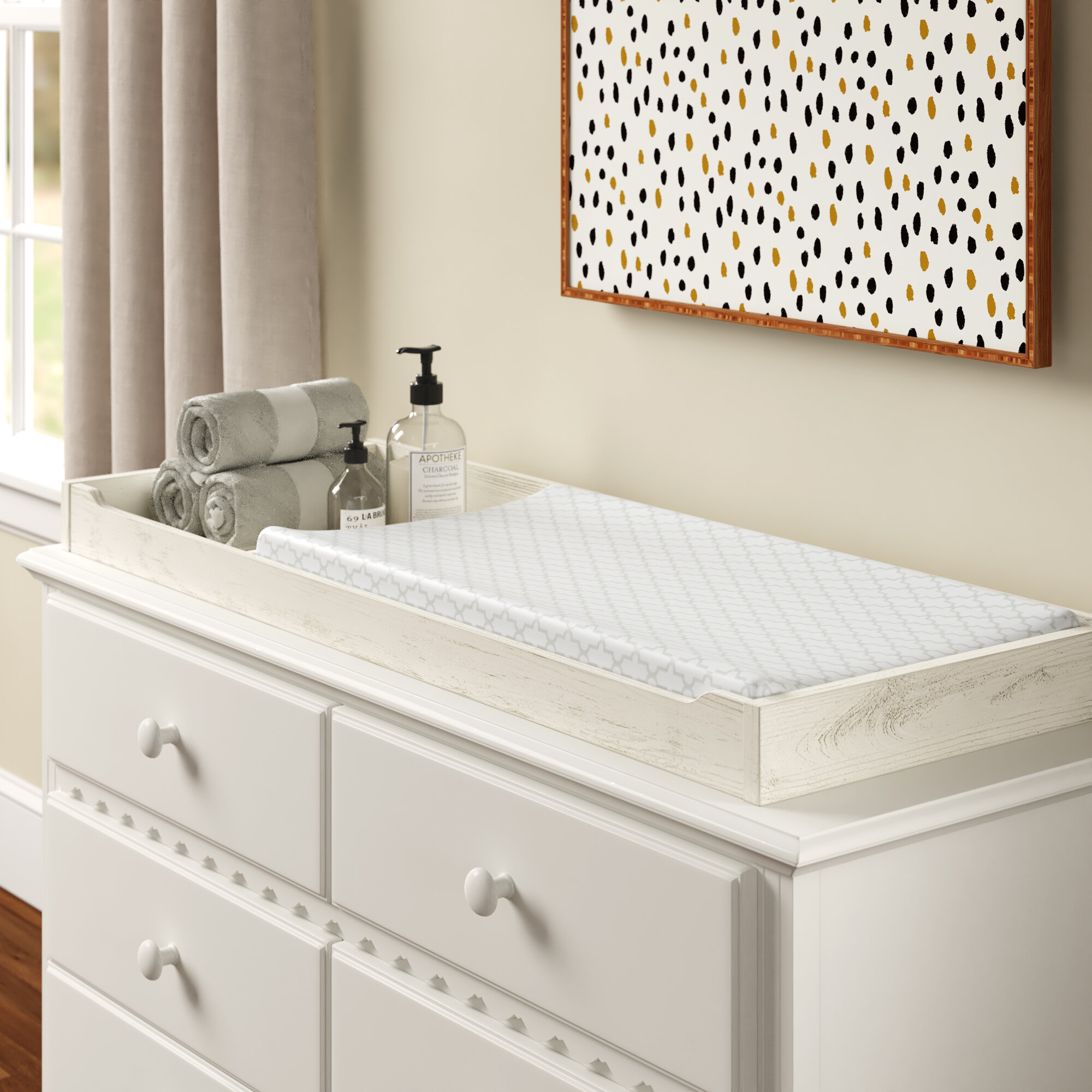 changing table in bathroom