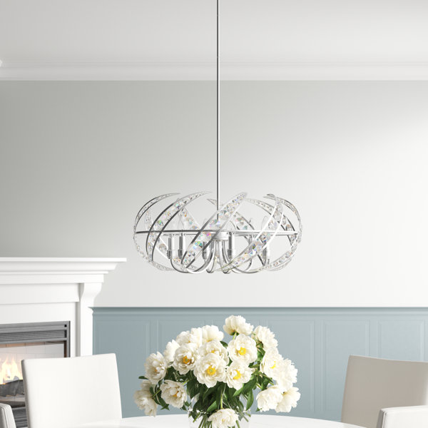 Mercer41 Grandville 6 Light Unique Geometric Chandelier With Crystal Accents Reviews Wayfair