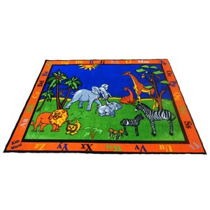 Precious Babies Safari Animals Area Rug