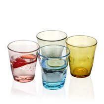 ACRYLIC TUMBLER SET Drinking Glassware Multi-colored 24-oz Heavy Duty 8-Piece 