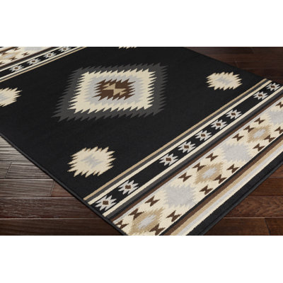 Gorge Southwestern Black/Cream Area Rug