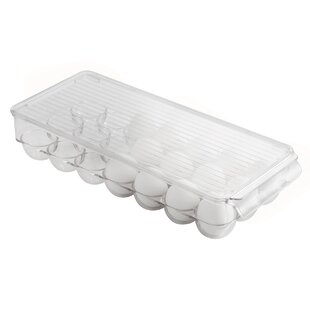 Kitchen Rusable Pastic Egg Holder Trays 15 Eggs Storage Box,Non Slip Eggs Container for Refrigerator Clear - Holds 15 Eggs Practical and Attractive 