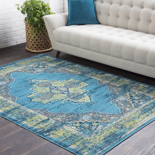 Teal And Lime Area Rug Wayfair