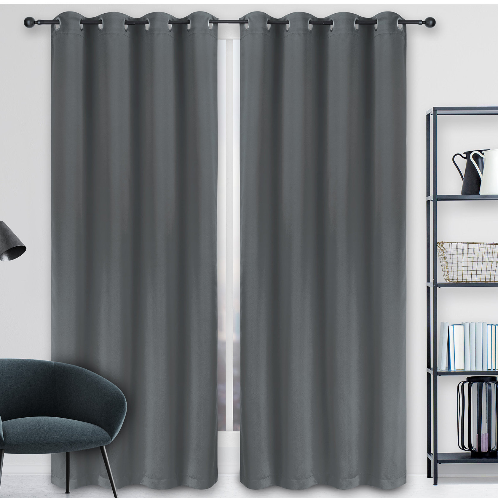 Winston Porter Whitnash Solid Blackout Thermal Grommet Curtain