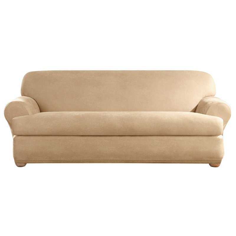 Sure Fit Stretch Leather T Cushion Sofa Slipcover Reviews Wayfair Stretch Leather T Cushion Sofa Slipcover