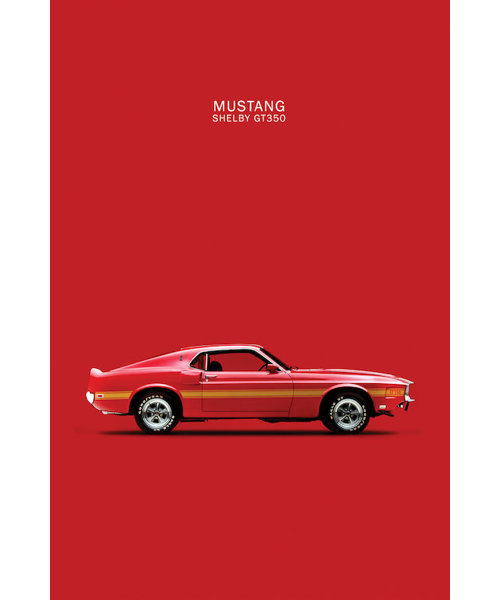 18” x 24/" Giclee FORD SHELBY MUSTANG GT350 SPORTS CAR AD ART POSTER REPRINT