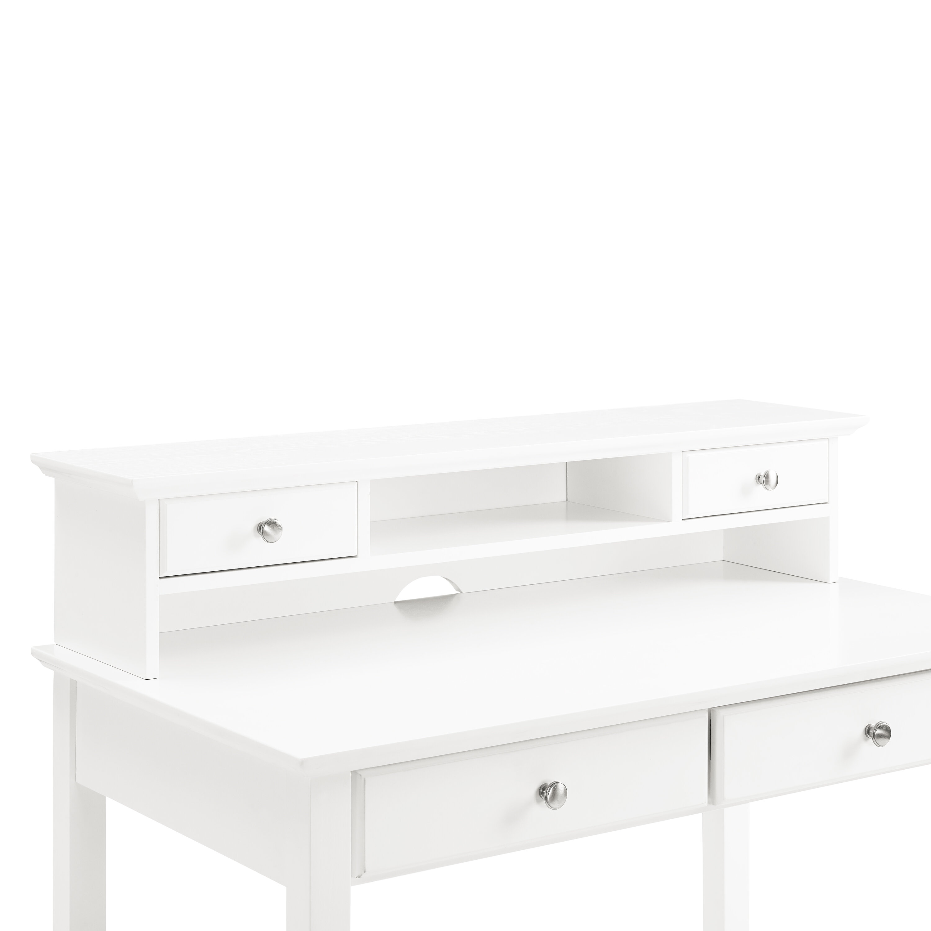 Andover Mills Campbell Solid Wood Desk With Hutch Reviews Wayfair