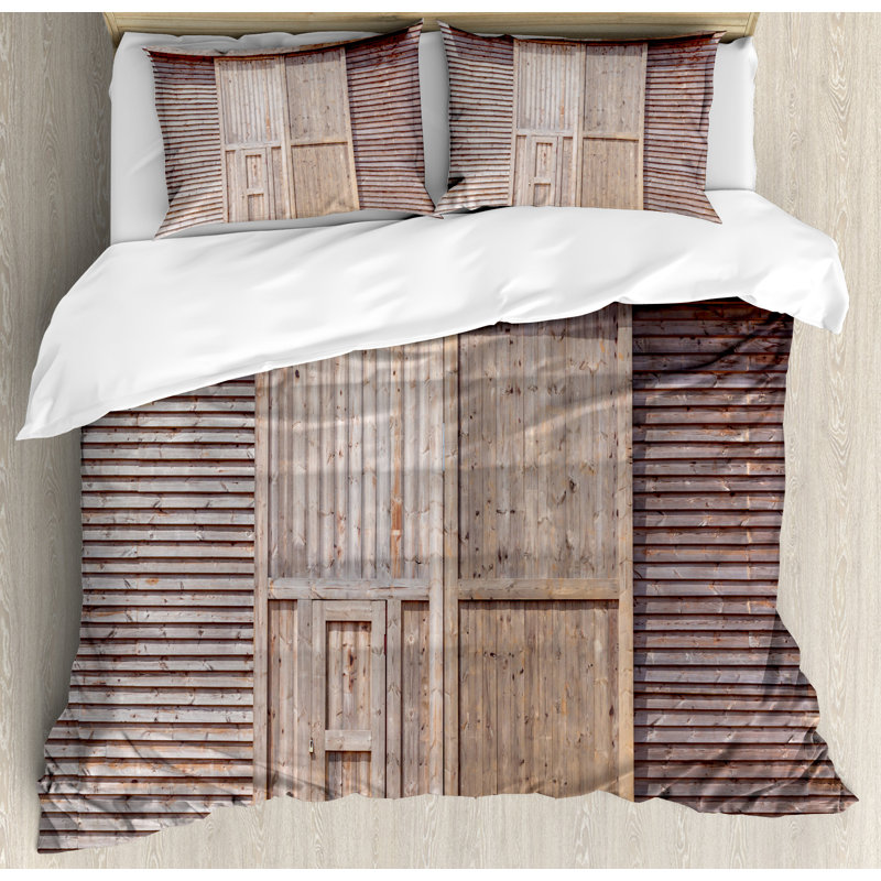 East Urban Home Industrial Old Wooden Timber Oak Barn Door