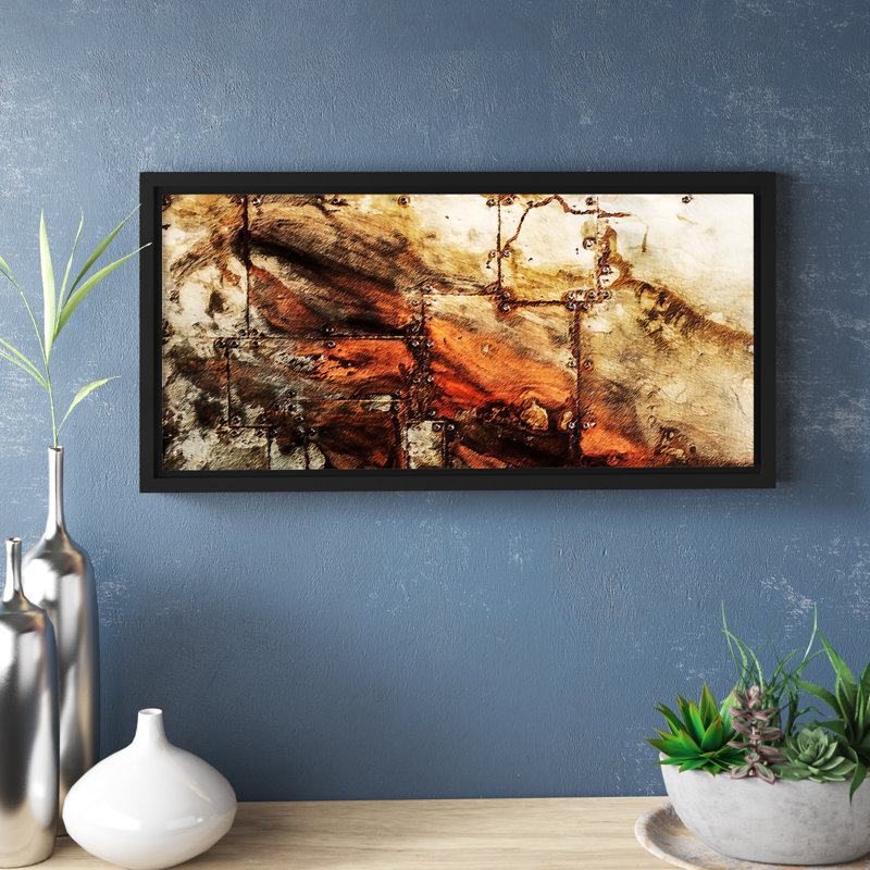 Williston Forge Cooper Sheet Metal Rivets Framed Painting Print