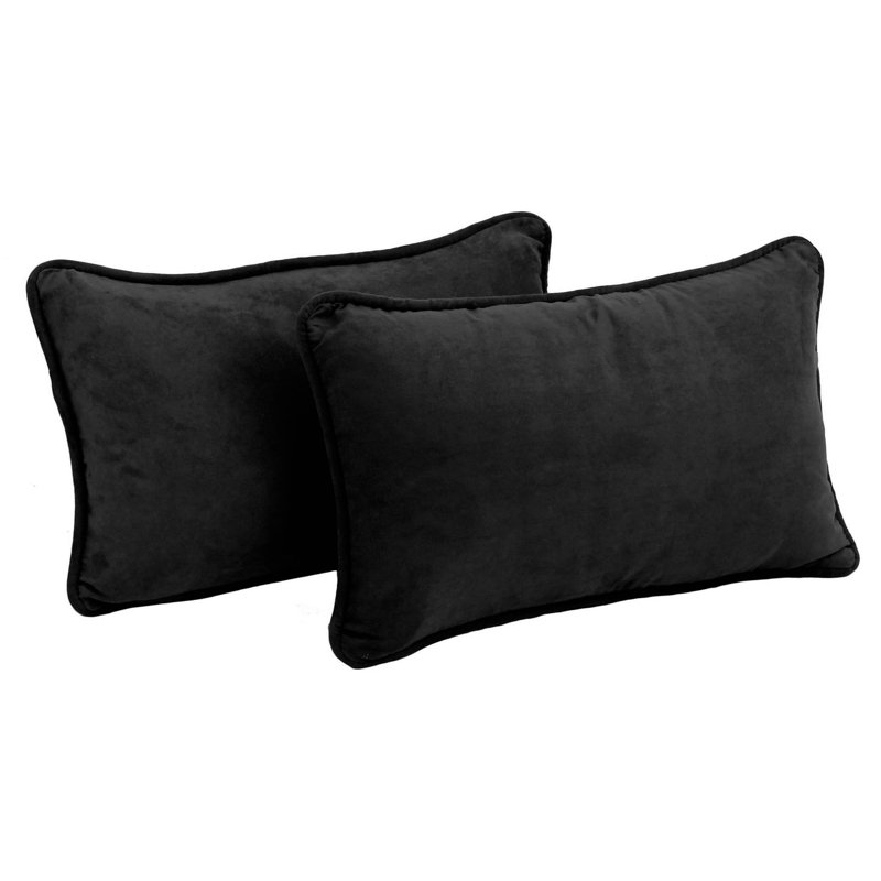 Rectangular Pillow Cover & Insert Color: Black